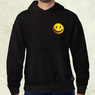 Smile graffiti zseb férfi pulóver