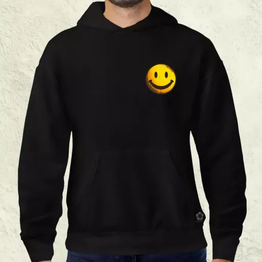 Smile graffiti zseb férfi pulóver