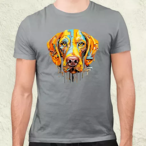 Absztrakt Weimari vizsla v2 férfi póló