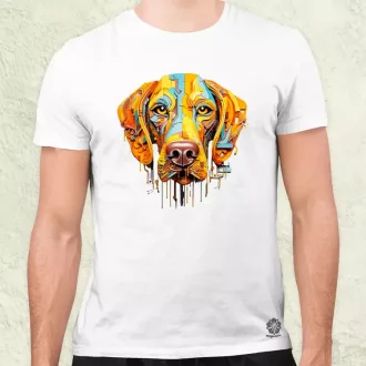 Absztrakt Weimari vizsla v2 férfi póló