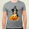 Halloween tök és kutyus v1 férfi póló