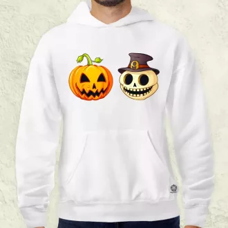 Halloween tök és koponya fantázia v13 férfi pulóver
