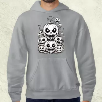 Halloween tök és koponya fantázia v8 férfi pulóver
