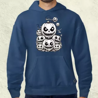 Halloween tök és koponya fantázia v8 férfi pulóver