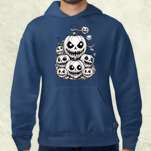 Halloween tök és koponya fantázia v8 férfi pulóver