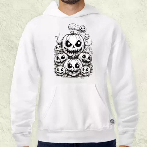 Halloween tök és koponya fantázia v8 férfi pulóver