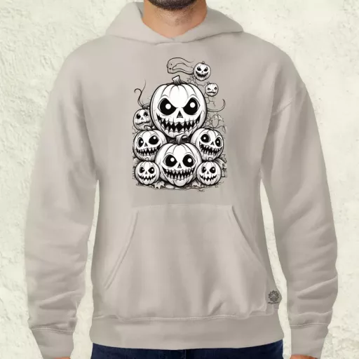 Halloween tök és koponya fantázia v8 férfi pulóver