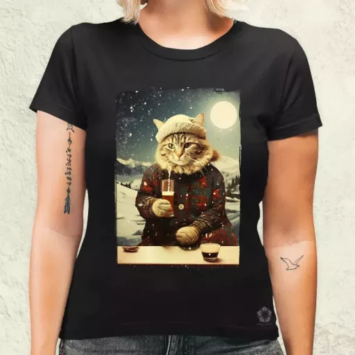 Téli sörözés v2 női póló