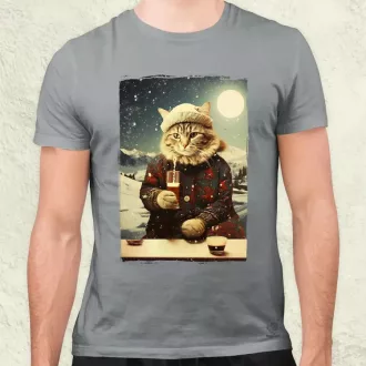 Téli sörözés v2 férfi póló