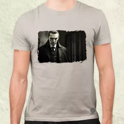 Vintage horror jelenet v4 férfi póló
