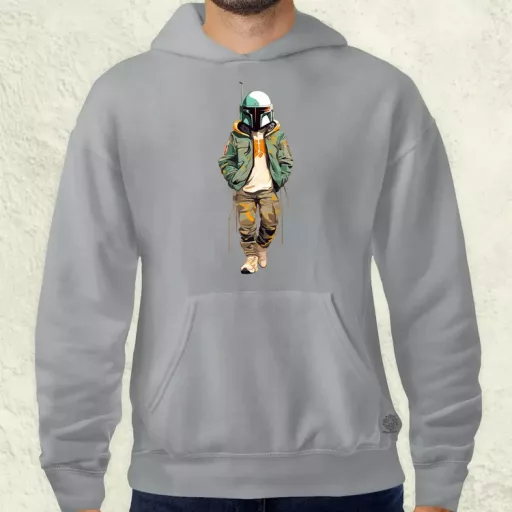 Anime Boba Fett fanart v1 férfi pulóver
