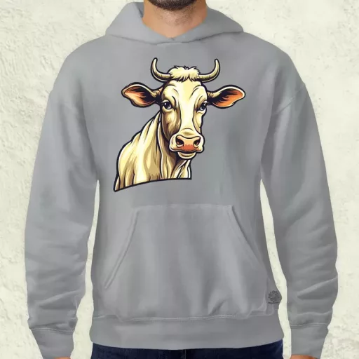 Barátságos tehén v2 férfi pulóver