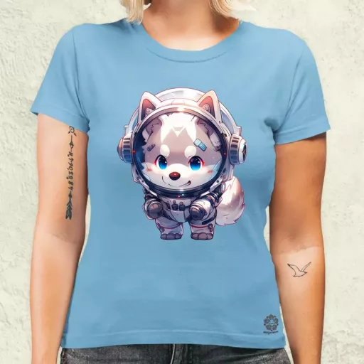 Chibi asztronauta Husky v1 női póló