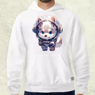 Chibi asztronauta Husky v1 férfi pulóver