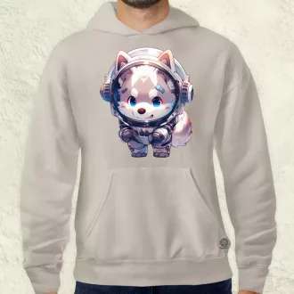Chibi asztronauta Husky v1 férfi pulóver