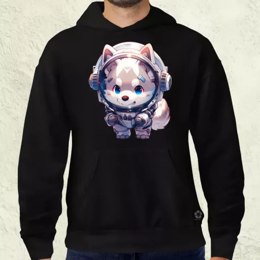 Chibi asztronauta Husky v1 férfi pulóver