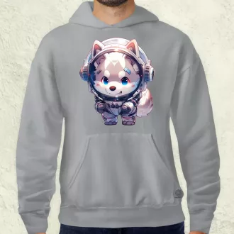 Chibi asztronauta Husky v1 férfi pulóver