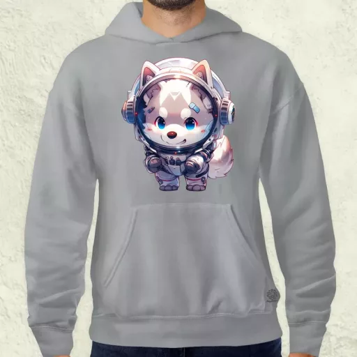 Chibi asztronauta Husky v1 férfi pulóver