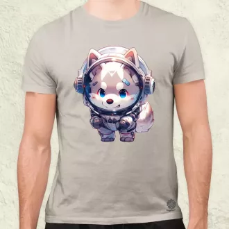 Chibi asztronauta Husky v1 férfi póló