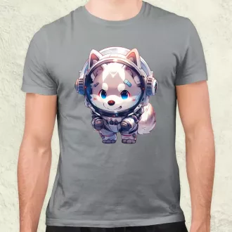 Chibi asztronauta Husky v1 férfi póló