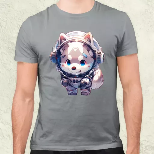 Chibi asztronauta Husky v1 férfi póló