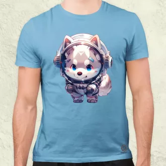 Chibi asztronauta Husky v1 férfi póló