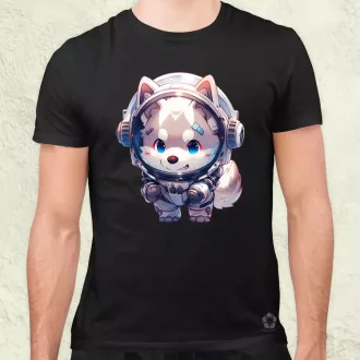 Chibi asztronauta Husky v1 férfi póló