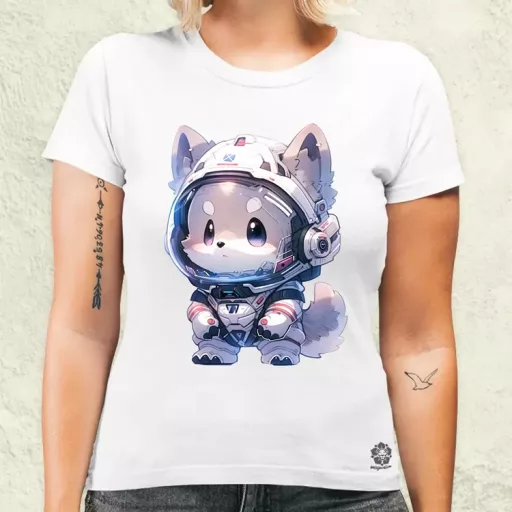 Chibi asztronauta Husky v2 női póló