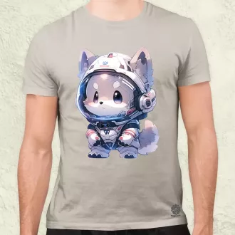 Chibi asztronauta Husky v2 férfi póló