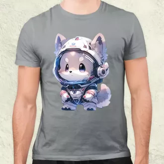 Chibi asztronauta Husky v2 férfi póló