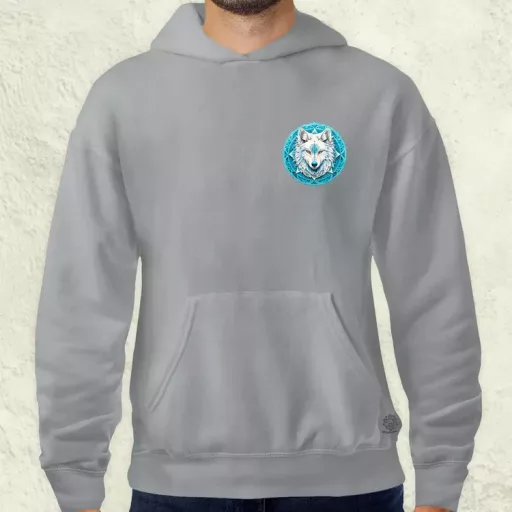 Farkas mandala fantázia zseb férfi pulóver