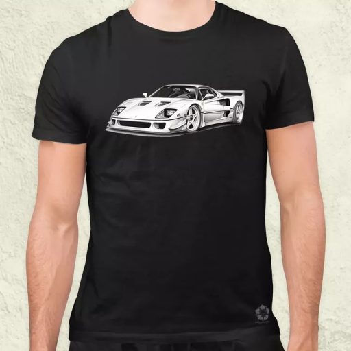 Ferrari F40 rajz v3 férfi póló