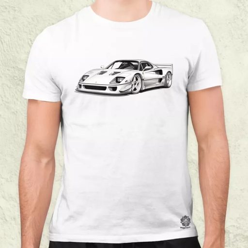 Ferrari F40 rajz v3 férfi póló