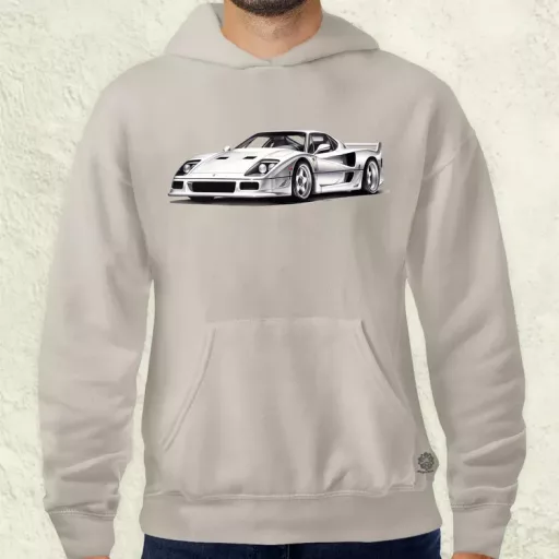 Ferrari F40 rajz v4 férfi pulóver