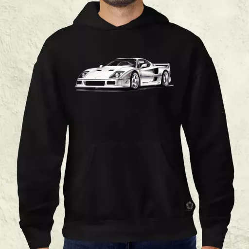 Ferrari F40 rajz v4 férfi pulóver