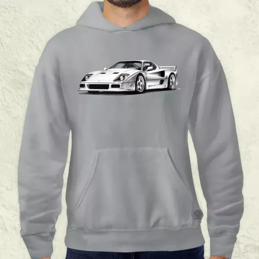 Ferrari F40 rajz v4 férfi pulóver