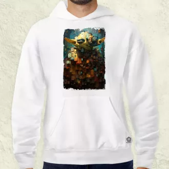 Pareidolia Yoda város fantázia v1 férfi pulóver