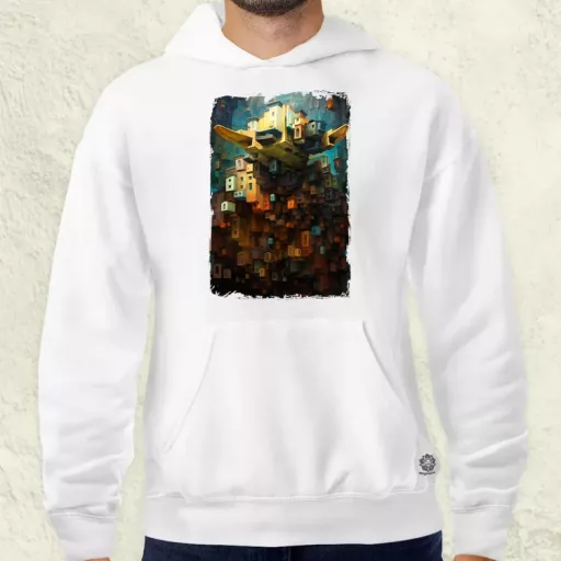 Pareidolia Yoda város fantázia v1 férfi pulóver