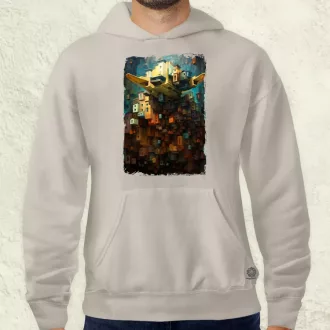 Pareidolia Yoda város fantázia v1 férfi pulóver