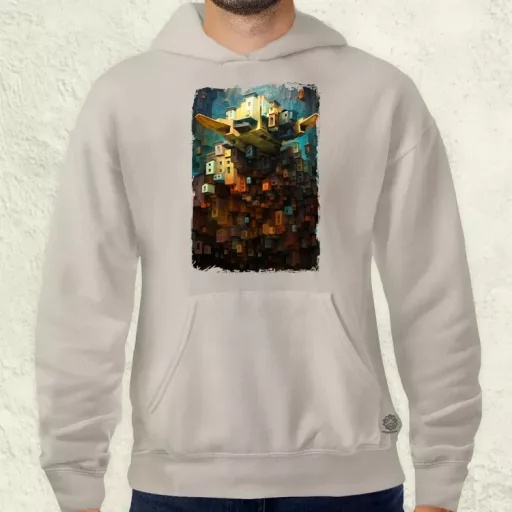 Pareidolia Yoda város fantázia v1 férfi pulóver
