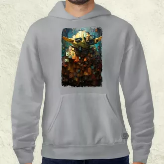 Pareidolia Yoda város fantázia v1 férfi pulóver