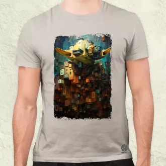 Pareidolia Yoda város fantázia v1 férfi póló