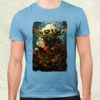 Pareidolia Yoda város fantázia v1 férfi póló