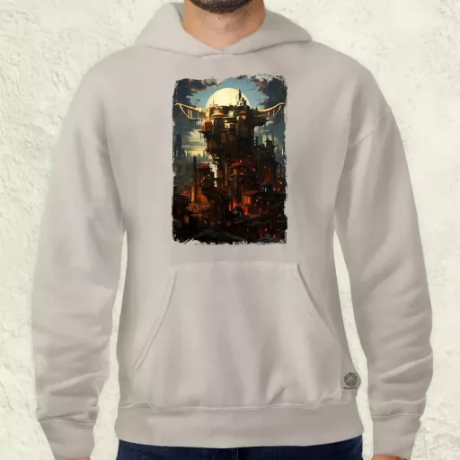 Pareidolia Yoda város fantázia v2 férfi pulóver