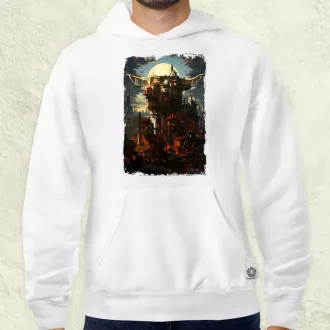 Pareidolia Yoda város fantázia v2 férfi pulóver