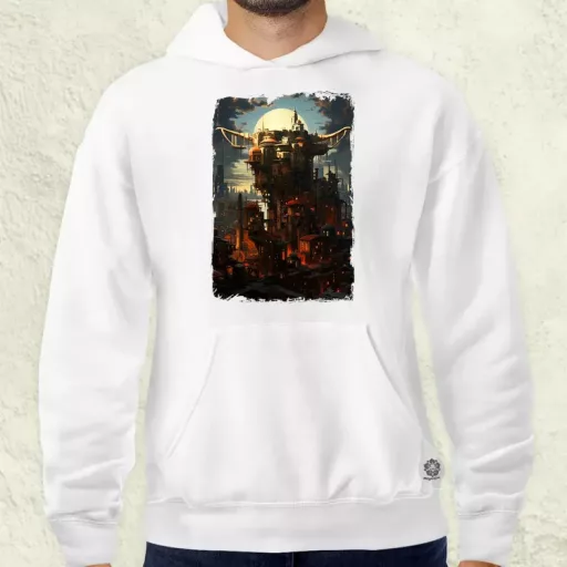 Pareidolia Yoda város fantázia v2 férfi pulóver