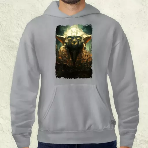Pareidolia Yoda város fantázia v3 férfi pulóver