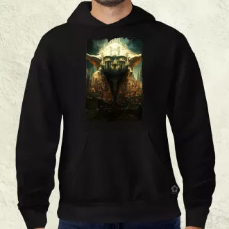 Pareidolia Yoda város fantázia v3 férfi pulóver
