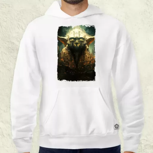 Pareidolia Yoda város fantázia v3 férfi pulóver