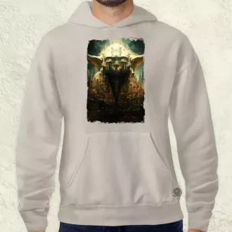 Pareidolia Yoda város fantázia v3 férfi pulóver